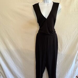 D-192 Lann Gy by Giuliana Black‎ Sleeveless One Piece Jumpsuit Size XLP